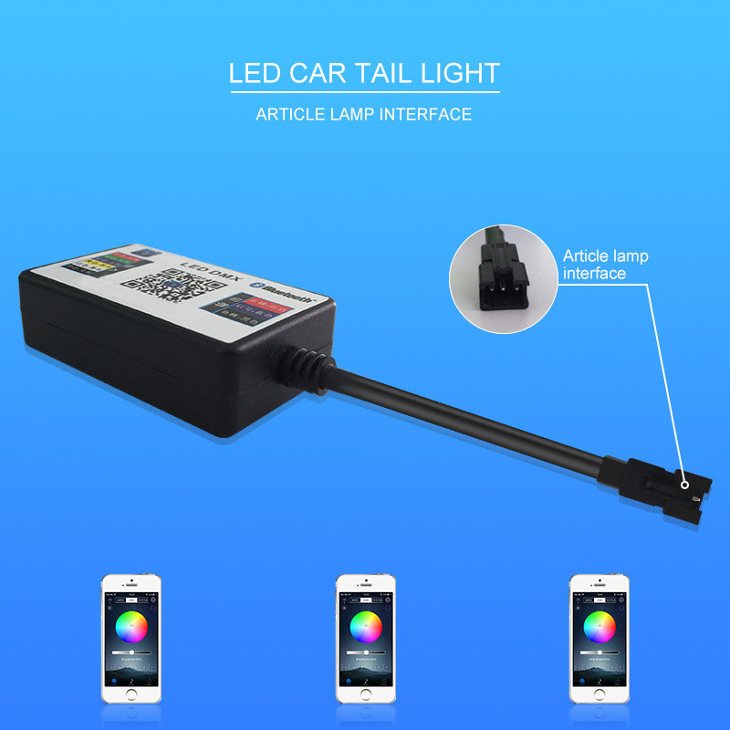 WS2811 DC12V LED Bluetooth Controller JST Connector for Car Tail Light Turn Signal Brake Light WS2811 DC12V LED Bluetooth Controller JST Connector for Car Tail Light Turn Signal Brake Light